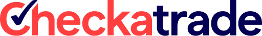 Checkatrade logo featuring a checkmark in red and blue text.